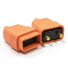 10 amp 2 Pin Rubber Flex Cable Connector Flymo Lawnmower Hedge Trimmer Orange