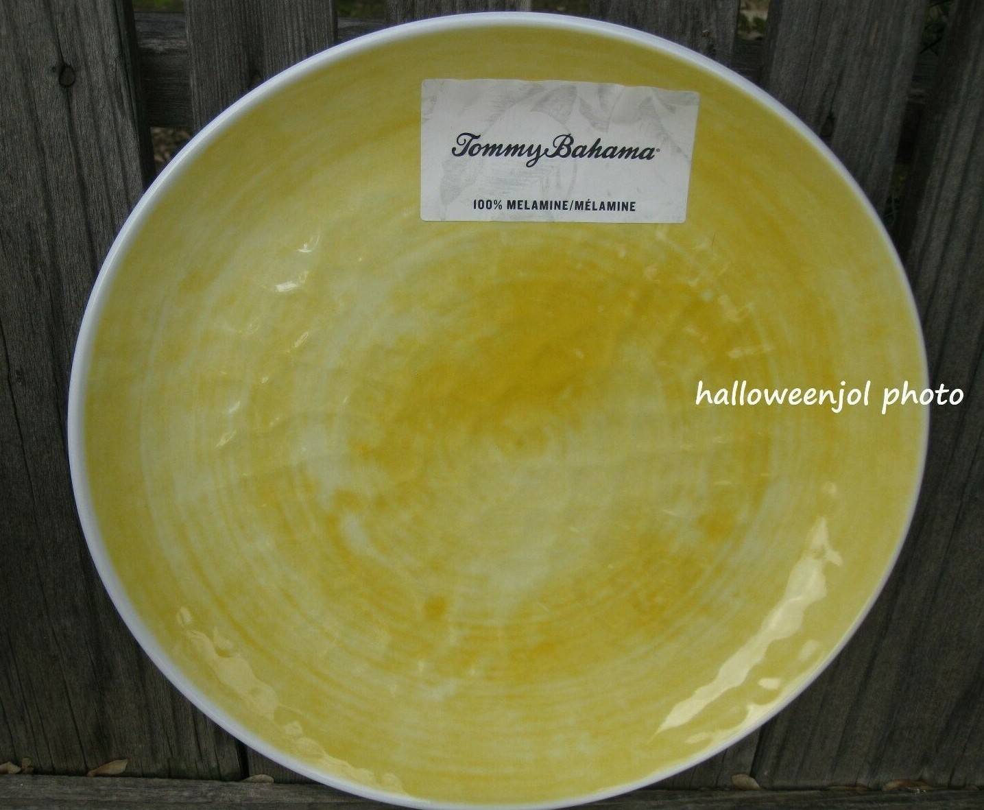 x6 TOMMY BAHAMA Yellow MELAMINE Watercolor Dinner Plates 11" Lemon eBay