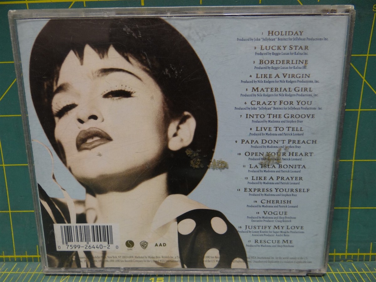 Madonna – The Immaculate Collection 1990 CD Warner Bros. Records