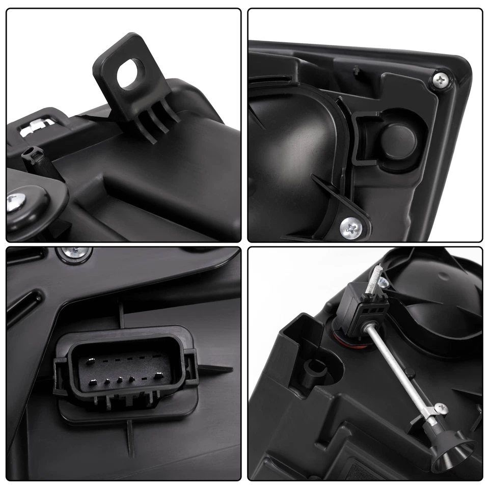 HECASA Pair Halogen Headlight For Cadillac CTS 2008-2015 Left and Right W/Bulbs - Image 4 of 4