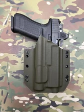 OD Green Kydex Light Bearing Holster for Glock 17 22 31 Streamlight TLR-1