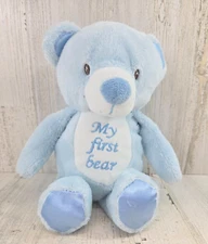 Kellytoy My First Bear Blue with Rattle Plush Toy