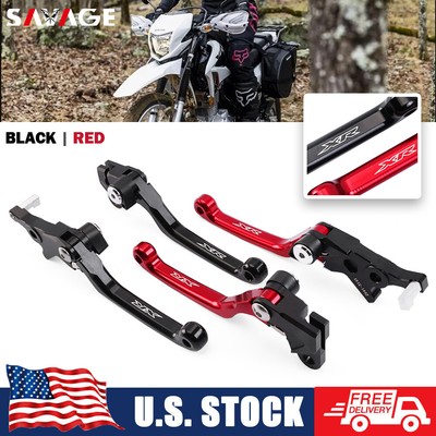 CNC Long Pivot Brake & Clutch Lever Set For Honda XR125L, XR150L, XR190L - Foldable, Anodised
