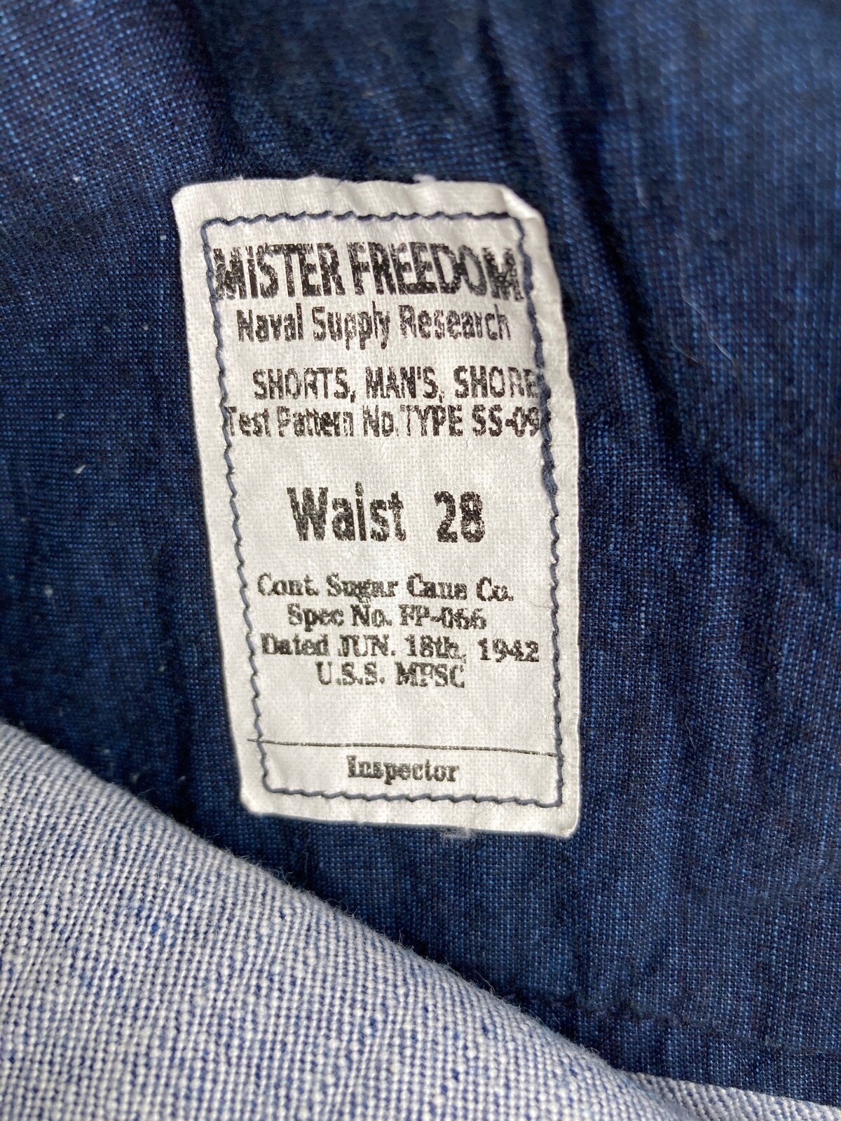 Mister Freedom x Sugar Cane Shore Shorts White Selved… Gem