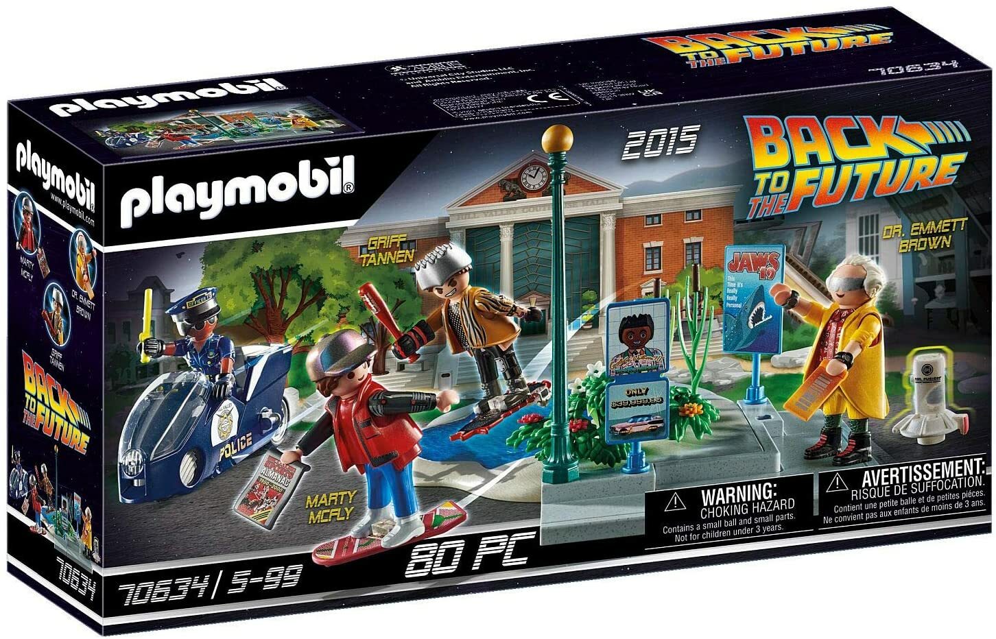 Playmobil Retour vers le Futur course Marty McFly avec hoverboard pour collectionneurs