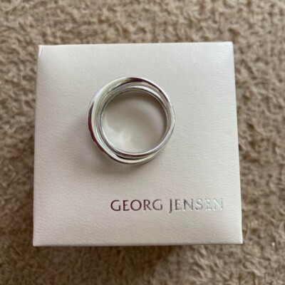 Georg Jensen Sterling Ring # 369 Modern Silver Möbius Vivianna