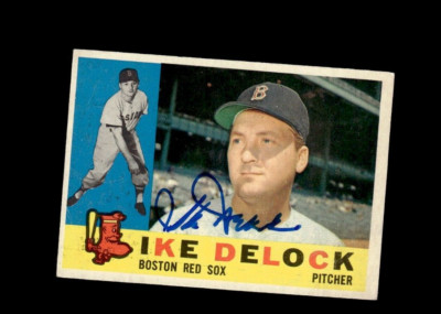 Ike Delock 1960 Topps authentic autographed card Red Sox
