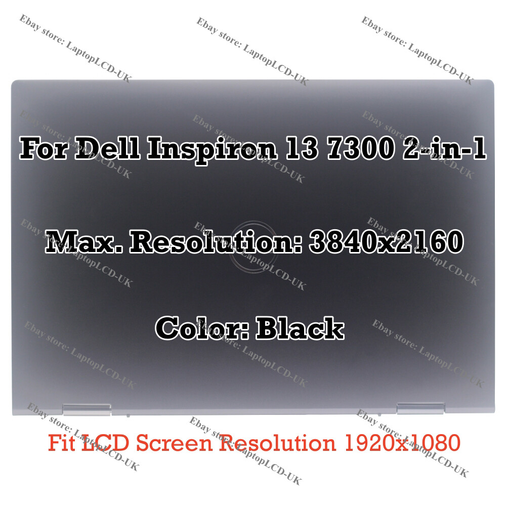 13.3"" Dell Inspiron 7300 2-in-1 UHD 4K LCD Display Touch Screen Assembly Dk1k2