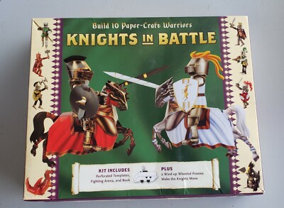 STERLING INNOVATION KNIGHTS IN BATTLE BUILD 10 PAPER-CRAFT WARRIORS open box
