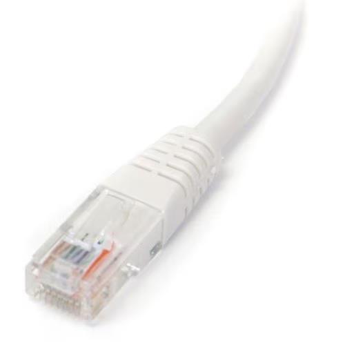 1Ft White CAT5E Ethernet Cable - Molded RJ45 Patch Cord by StarTech-image