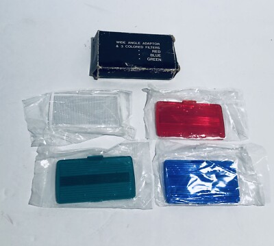 Wide Angle Diffuser Adaptor 3 colored Filters for Vivitar Flash