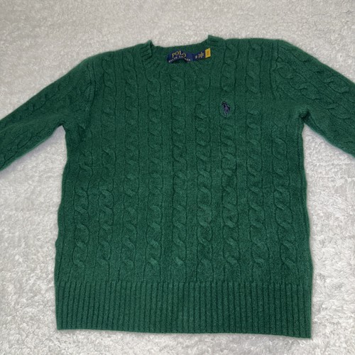 Ralph Lauren Cable Knit Green Sweater Child’s XS - Picture 8 of 9