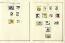 Papua New Guinea Stamp Collection 20 Scott International Pages 1988-2000 Jfz