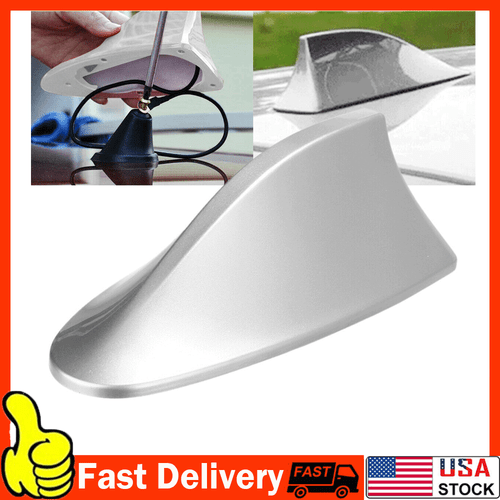 For 2015-2019 Hyundai Sonata-Elantra Ebony Shark Fin Roof Antenna Cover Silver - 第 1/12 張圖片