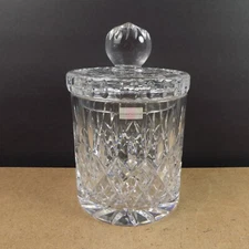 Stuart Shaftsbury Crystal Cookie or Storage Jar 8"x5" VGC England