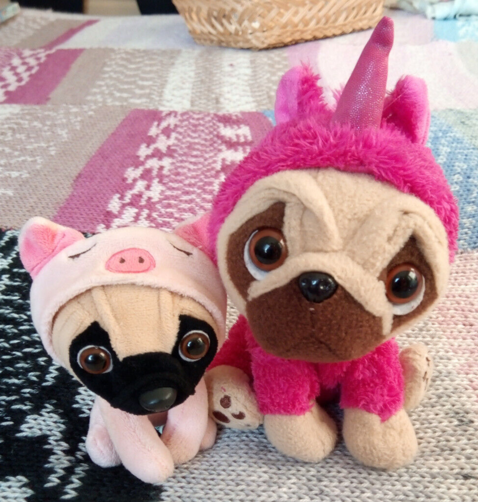 Keel Toys Pug Pugsley Plush In Pink Unicorn Costume 7
