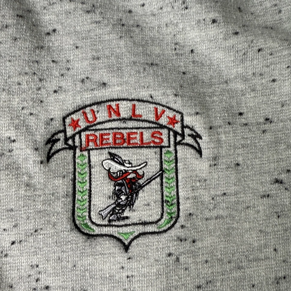 Sudadera De Colección UNLV Rebels Cuello Redondo Raglán Talla XL Gris Hecha en EE. UU. Foto 3 de 4