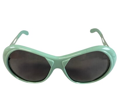 Vintage Mod Retro 60s Mint Green Sunglasses Oversized Lenses  display picture 2