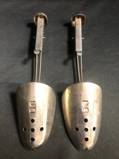 Vintage EKCO Hammered Metal Shoe Tree Shaper Stretcher Adjustable Pair