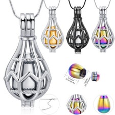Cremation Urn Memorial Pendant Necklace Hollow Urn Cremation Jewelry for Ashes