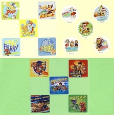 15 Paw Patrol Dogs Assorted Large Stickers - Party Favors - Rewards