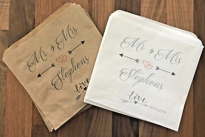 Personalisierte Süßigkeitenwagen, Süßigkeitenwagen, Kuchen & Gastgeschenktüten Hochzeit