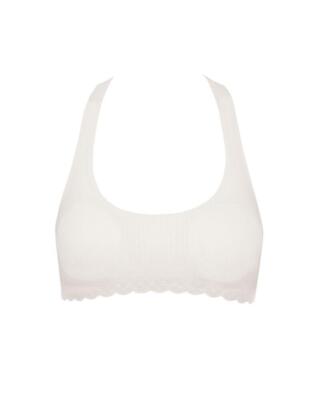 Sloggi Womens Bra Bustier Zero Feel Lace Top Bustier Seamless