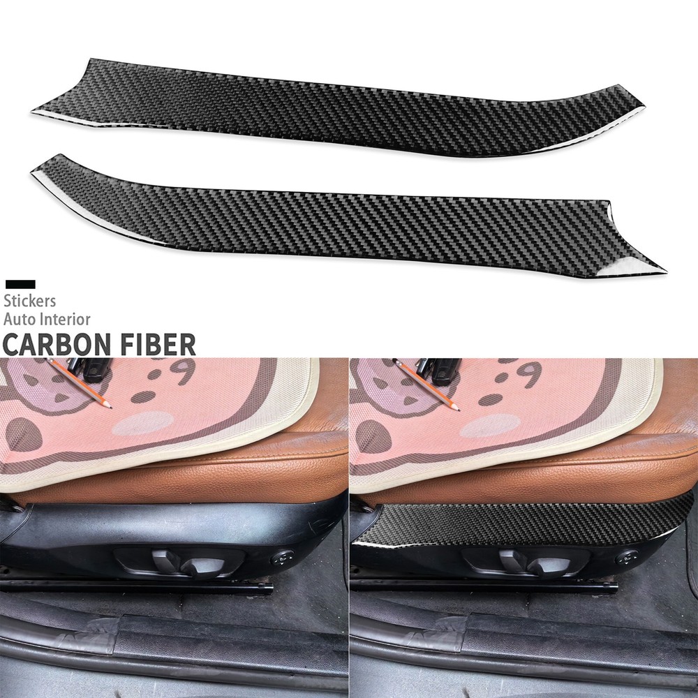 Real Carbon Fiber Seat Adjustment Panel Cover Trim For BMW 3 Series M3 E90 05-12