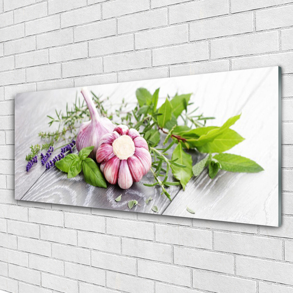 Image sur verre acrylique floral 125x50 cm pour salon lumineux