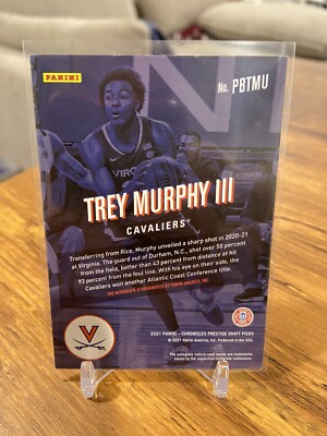 2021-22 Chronicles Trey Murphy III Rookie Auto Prestige Bonus