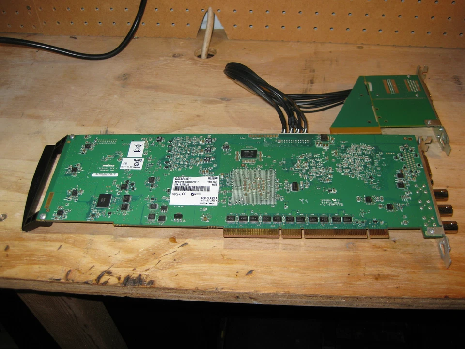 Matrox DSX LE/100 DSXLE PCI-X card w/ Balanced Analog Audio Cable Bracket - Image 2 of 4