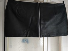 Echt Leder Rock Micro Mini  Crazy outfits schwarz US  Gr. 10 = 40 durchgeh. RV