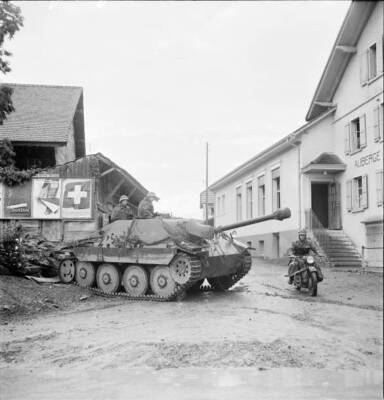Manoeuvre of the 1st battaillon near Yverdon Orbes Moudon 1950 Old Photo 1