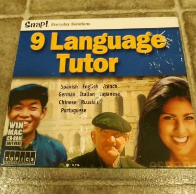 Snap 9 Language Tutor CD ROM Windows/Mac B379 Spanish German Japanese French