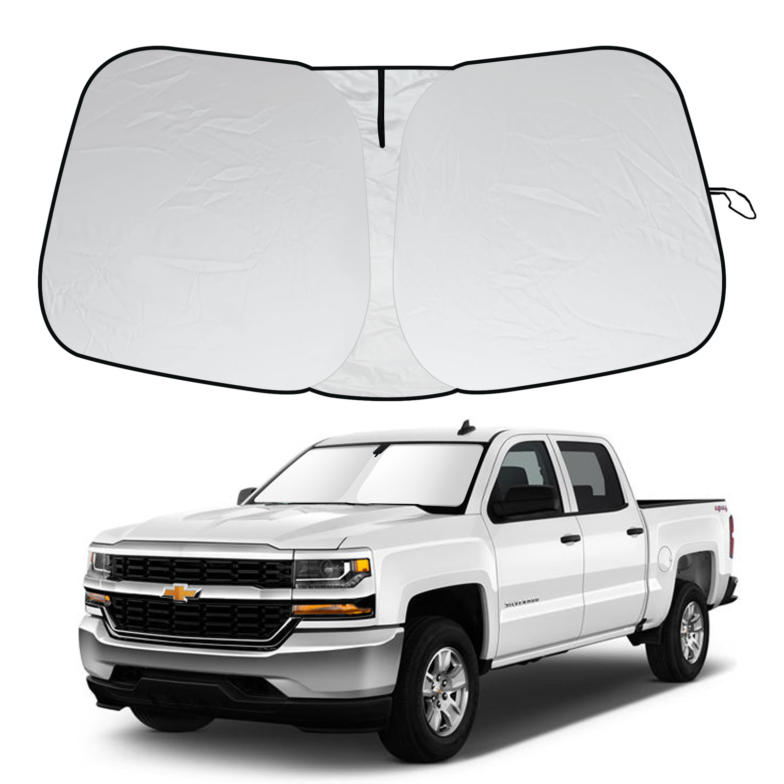 For Silverado Sierra 1500 2014-2019 Front Windshield Sun Shade Reflective Cover