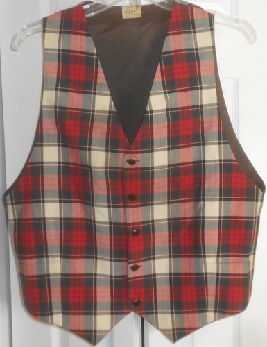 Vintage Bambergers Red Green Tartan 