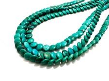 Natural AAA Blue Kingman Turquoise 7mm Flat Round Disc Gemstone Beads PGS393B
