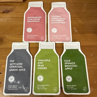 ESW Beauty Mask Set - Raw Juice Cleanse, 5pc Brand New  Beauty Masks 11/2026