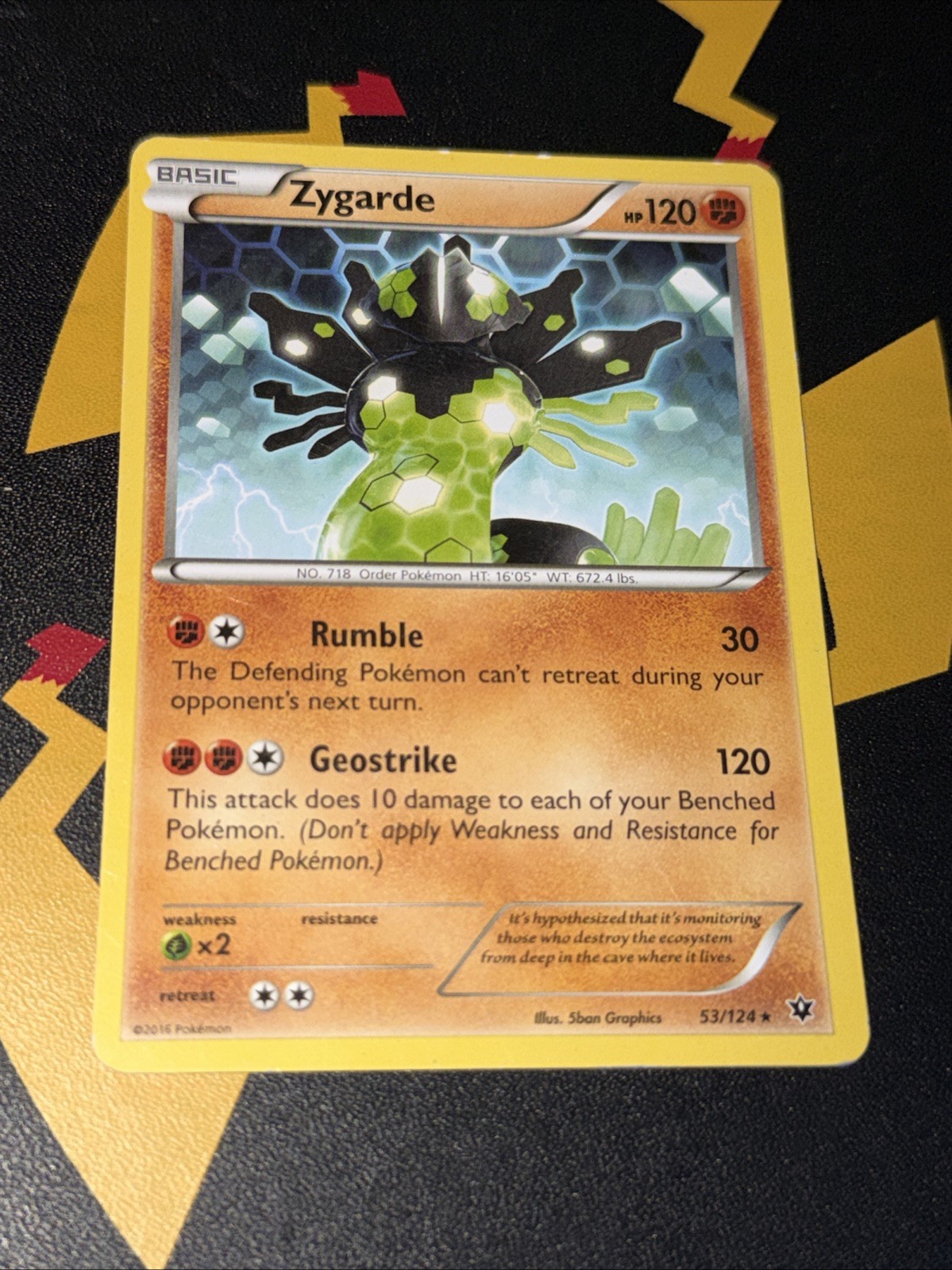 Zygarde Reverse Holo 53/124 XY - Fates Collide Pokemon Card Lp