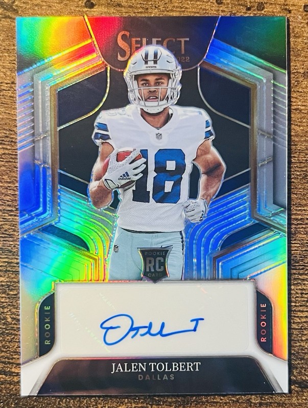 2022 Select Football Jalen Tolbert Rookie Signatures Auto Silver Prizm 019/199