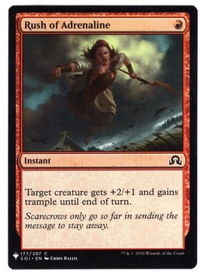 Magic The Gathering MTG Mystery Pack Karte Rush of Adrenaline