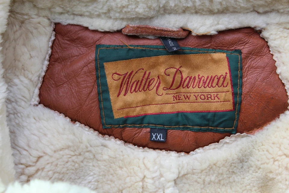 Vintage 1960s 70s Sheep shearling Orange hooded jacket size XXL - Image 4 of 4