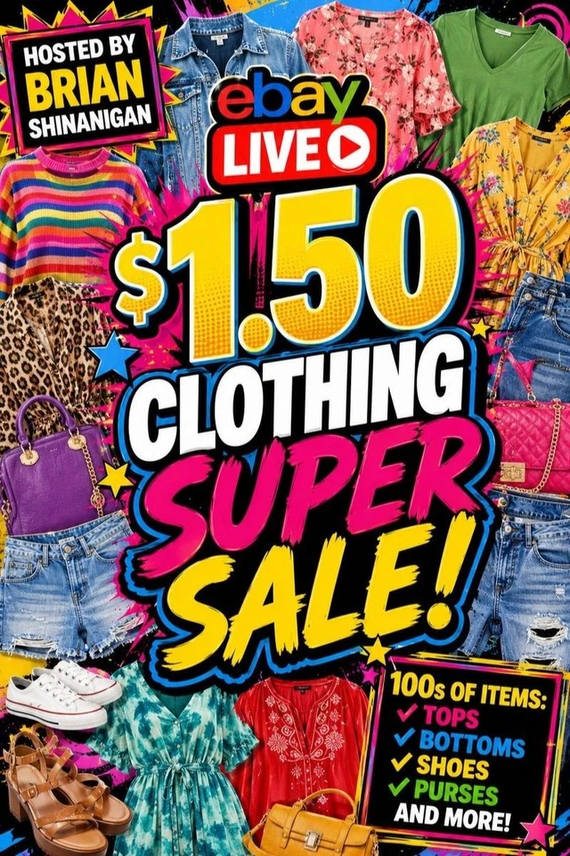 $1.50 Clothing Super Sale - Tops, Bottoms, Shoes, Purses, Dresses, & More