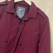 Peaceful Hooligan Lightweight Jacket Men's Medium Hooded Maroon Solid