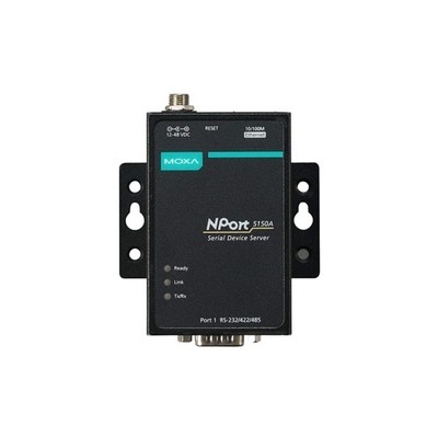 Moxa NPort 5150A  1 Port RS232/422/485 Serial Device Server, 0 to 60°C Operat...