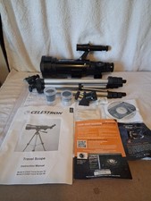 Celestron Travel Scope 70 Model 21035 With Tripod , Lenses And Backpack.