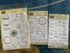 Lot Of 4 Stamp Sets JustRite Clear And Crafters Companion