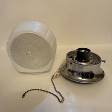 Vintage Mid Century/Art Deco Bathroom Light Fixture w/ PlugOutlet No Issues