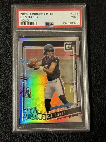 2023 Panini Donruss Optic - PSA 9  Rated Rookie C.J. Stroud #244 Holo Prizm (RC)