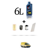 Hoffcar Servicekit 4 Filter Und 6L ÖL FüR Peugeot Boxer II 2.0 HDI 62KW Ab 2